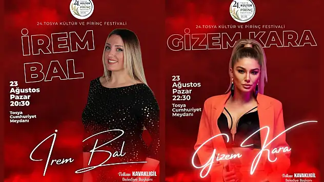 İrem Bal Ve Gizem Kara Tosya'da Sahne Alacak