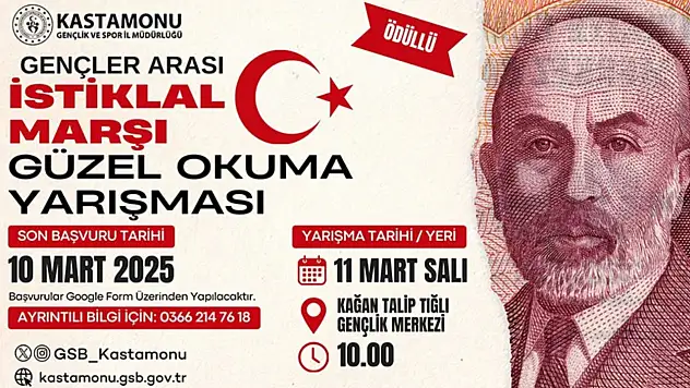 İstiklal Marşı Güzel Okuma Yarışması Başvuruları Başladı