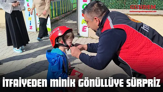 İtfaiyeden Minik Gönüllüye Sürpriz