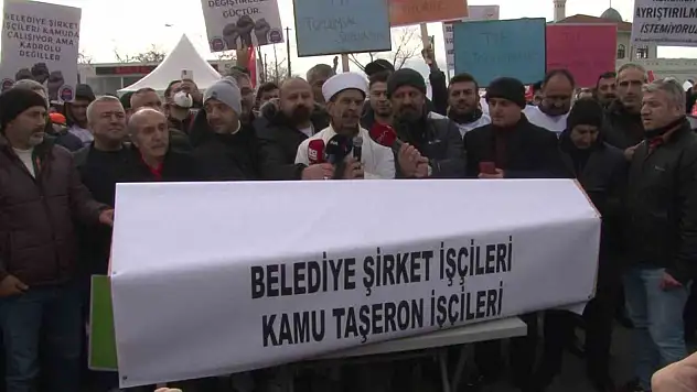 Kadro İsteyen Taşeron İşçilerinden Eylem