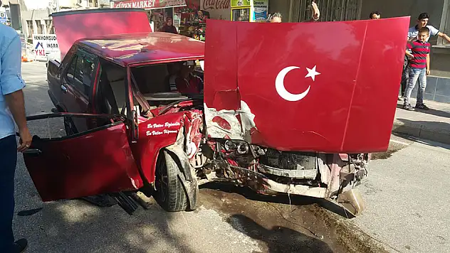 Kaldırıma çıktı, ağaca çarptı!