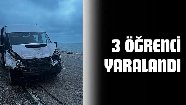 Kamyona Çarpan Servis Aracındaki 3 Öğrenci Yaralandı
