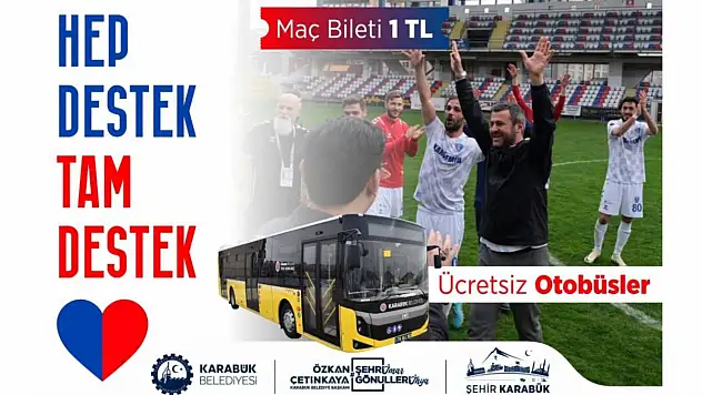 Karabük Belediyesi, Ücretsiz Otobüslerle Taraftarları Stadyuma Davet Ediyor