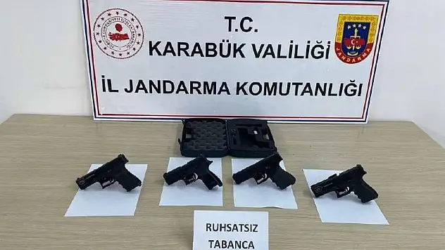 4 Adet Ruhsatsız Tabanca Ele Geçirildi