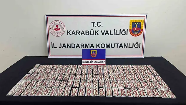 Karabük'te bin 901 sentetik ecza ele geçirildi