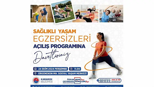 Karabük'te Sağlıklı Yaşam Egzersizleri Tarihi Belli Oldu
