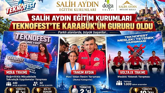 Karabüklü öğrenciler TEKNOFEST 2026'dan derecelerle döndü