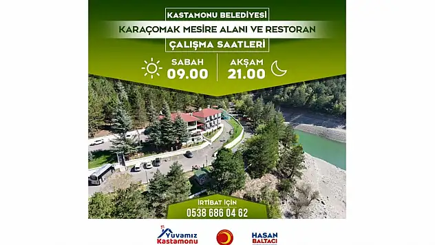 Karaçomak Mesire Alanı Yaz Saatine Geçti