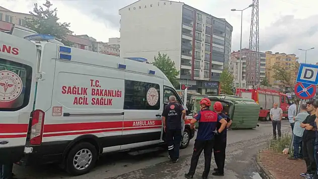 Kontrolden Çıkan Araç Devrildi