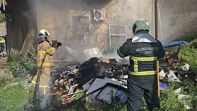 Karadeniz Ereğli'de Yangın Paniği