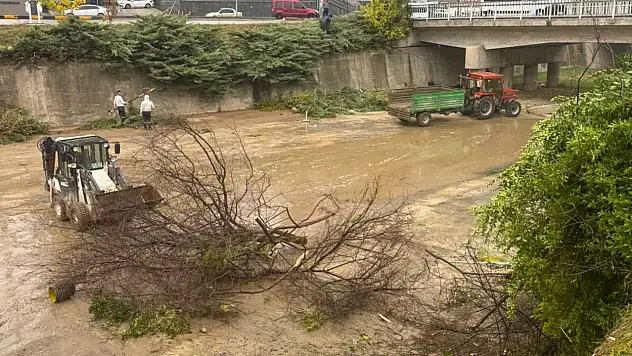 Kastamonu Belediyesi'nden Karaçomak Deresi'nde Temizlik Çalışması