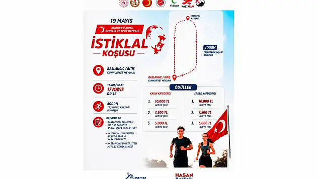 Kastamonu'da 19 Mayıs Coşkusu İstiklal Koşusu İle Yaşanacak