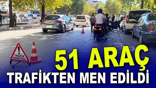 Kastamonu'da 51 Araç Trafikten Men Edildi