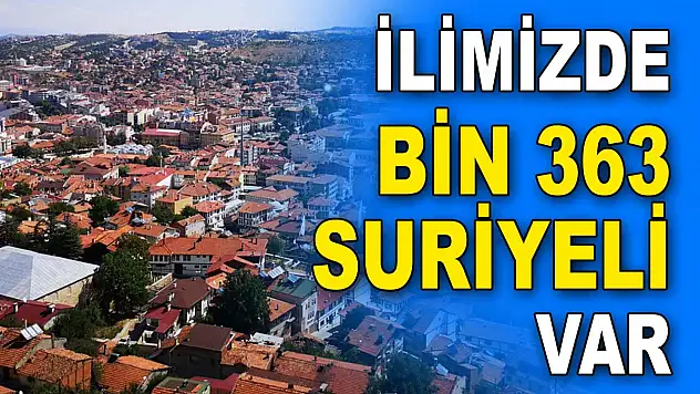 Kastamonu'da Bin 363 Suriyeli Var