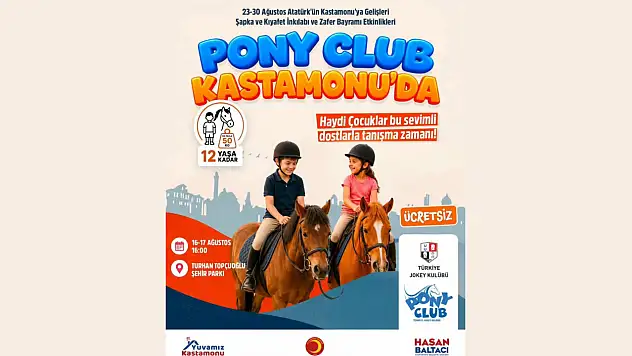 Kastamonu'da Çocuklar İçin Pony Club Etkinliği