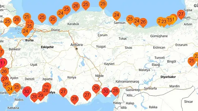 Kastamonu'da deniz suyu sıcaklığı26 derece