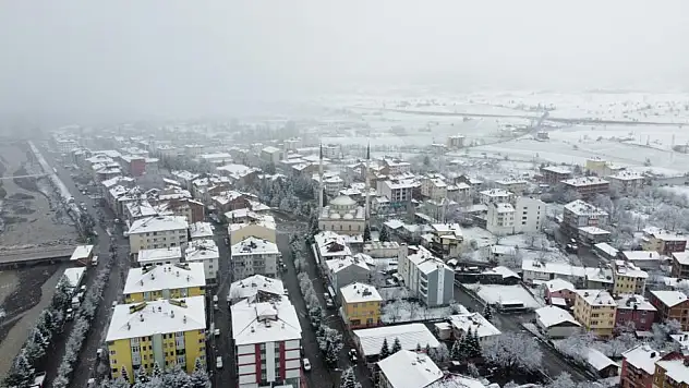 Kastamonu'da dronla kar manzaraları