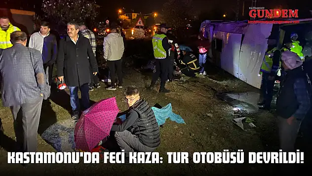 Kastamonu'da Feci Kaza: Tur Otobüsü Devrildi!