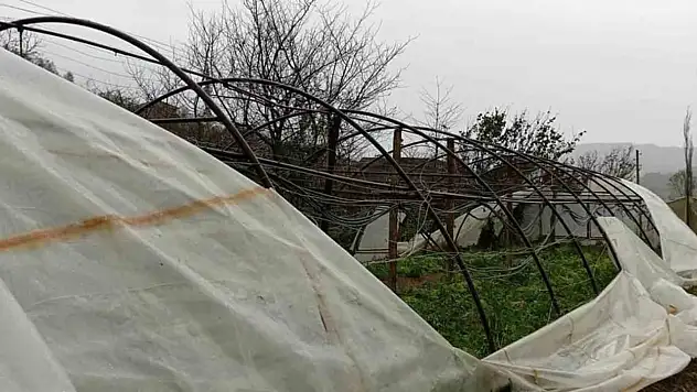 Kastamonu'da Fırtına Seraları Vurdu