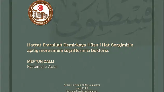 Kastamonu'da Hüsn-i Hat Sergisi Açılıyor