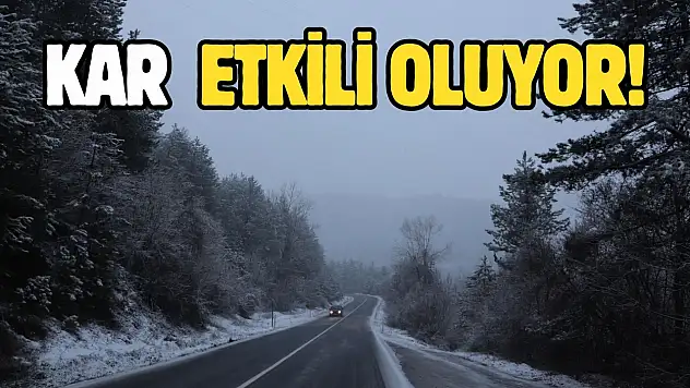 Kastamonu'da Kar Yağışı Etkili Oluyor