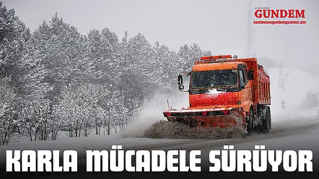 Kastamonu'da Karla Mücadele Sürüyor