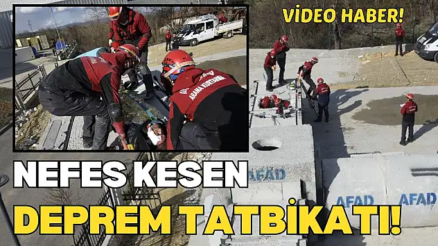 Kastamonu'da Nefes Kesen Deprem Tatbikatı