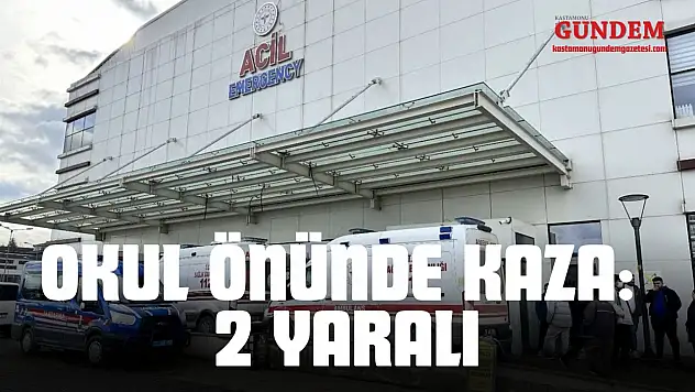Kastamonu'da Okul Önünde Kaza: 2 Öğrenci Yaralandı