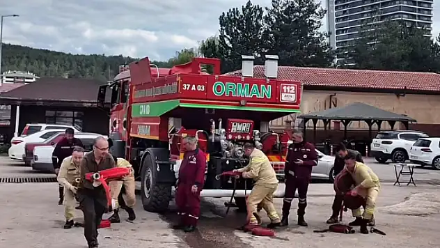 Kastamonu'da Orman Ekiplerinden Yangın Tatbikatı Ve Yarış