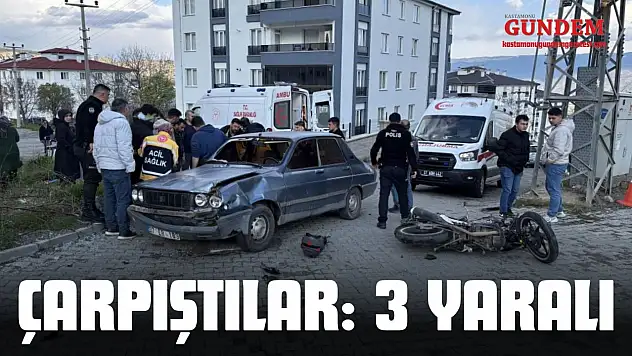 Kastamonu'da Otomobil İle Motosiklet Çarpıştı: 3 Yaralı