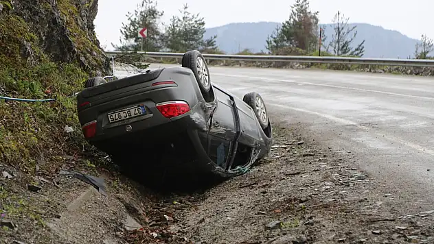 Kastamonu'da Otomobil Takla Attı!