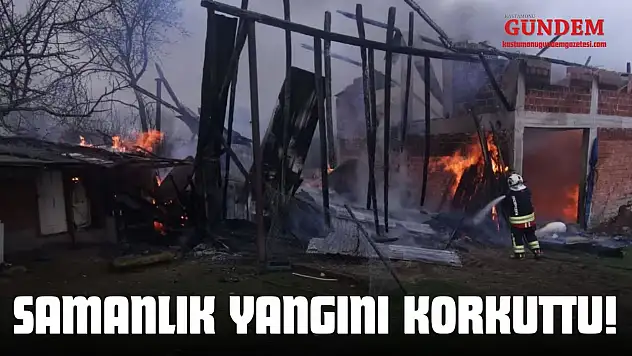 Kastamonu'da Samanlık Yangını Korkuttu!