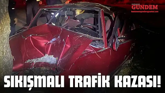Kastamonu'da Sıkışmalı Trafik Kazası!