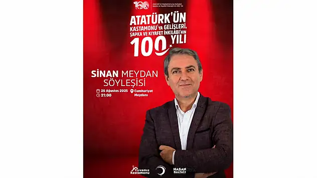 Kastamonu'da Sinan Meydan Söyleşisi Düzenlenecek