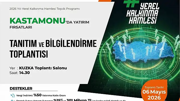 Kastamonu'da Yatırım Destekleri Bilgilendirme Toplantısı Yapılacak