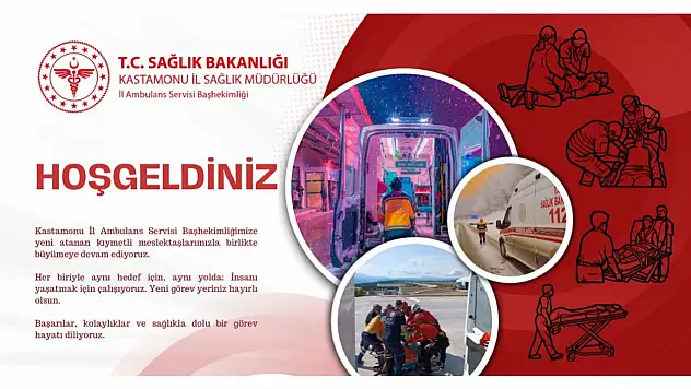 Kastamonu İl Ambulans Servisi'nde Yeni Görevliler Göreve Başladı