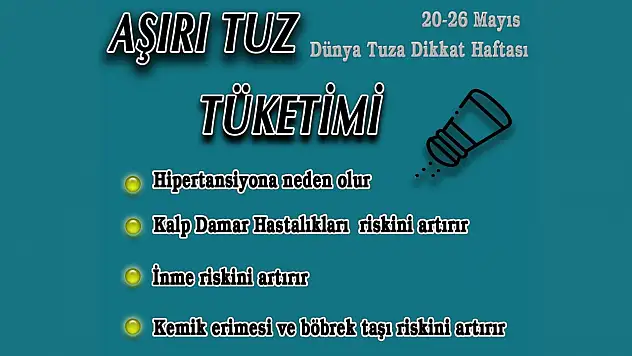 Kastamonu İl Sağlık Müdürlüğü'nden Tuz Uyarısı