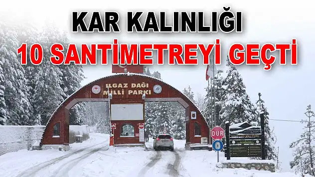 Kastamonu Ilgaz Dağı'nda Kar Yağışı: Kalınlık 10 Santimetreyi Aştı!