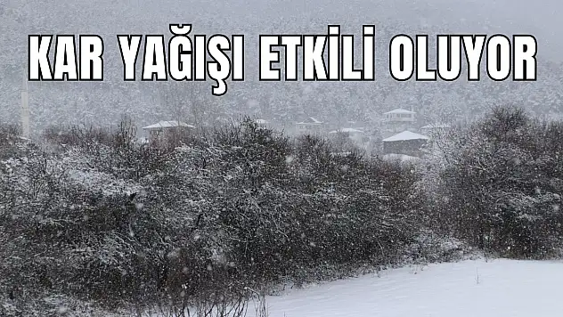 Kastamonu'nun Yüksek Kesimlerinde Kar Yağışı Etkili Oluyor