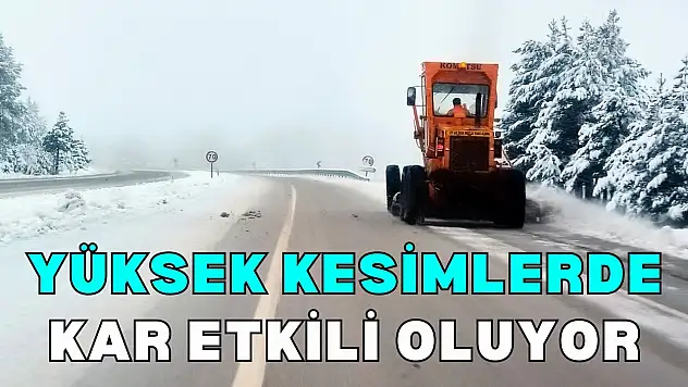 Kastamonu'nun Yüksek Kesimlerinde Kar Kalınlığı Yer Yer 10 Santimetreyi Buldu