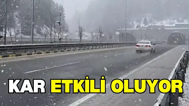 Kastamonu'nun Yüksek Kesimlerinde Kar Etkili Oluyor
