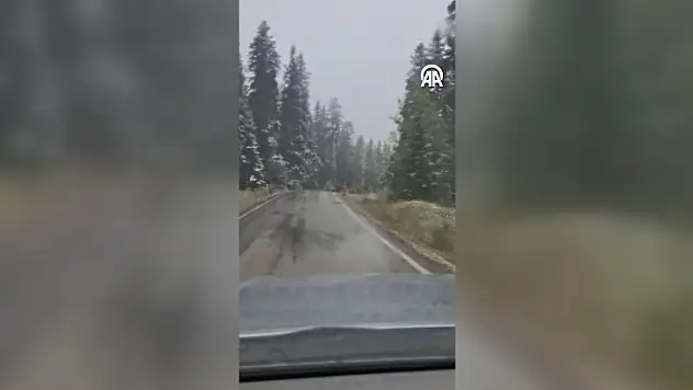 Kastamonu'nun Yüksek Kesimlerine Kar Yağdı