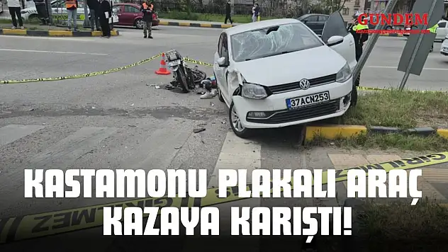 Kastamonu Plakalı Araç Kazaya Karıştı!