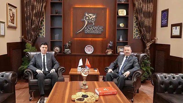 KBÜ Rektörü Kırışık TÜİK Bölge Müdürü Güder İle Bir Araya Geldi