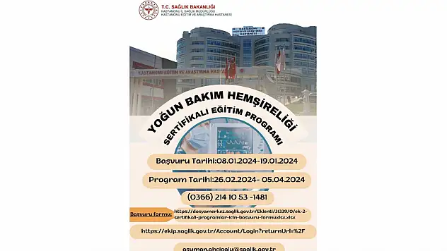 KEAH'ta Yoğun Bakım Hemşireliği Eğitimi Düzenlenecek