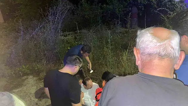 Kedilere süt verirken bahçeye düştü