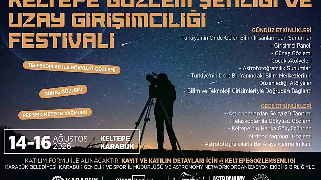 Keltepe'de gökyüzü ve bilim tutkunları buluşacak