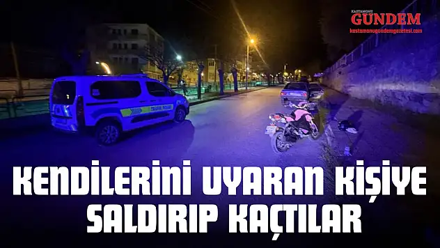 Kendilerini Uyaran Kişiye Saldırdılar, Otomobili Bırakıp Kaçtılar