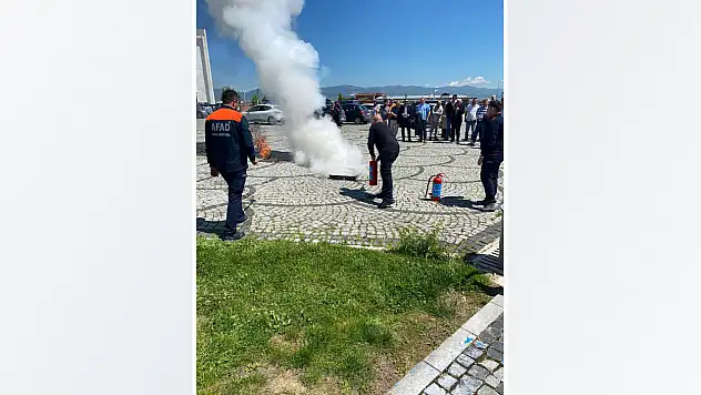 Kü'de Yangın Tatbikatı Gerçekleştirildi