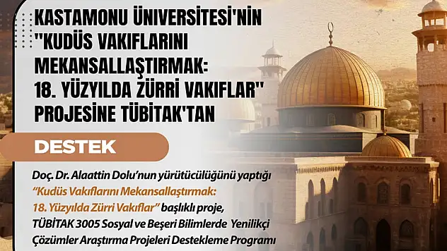 Kudüs Vakıfları İçin TÜBİTAK Destekli Araştırma 